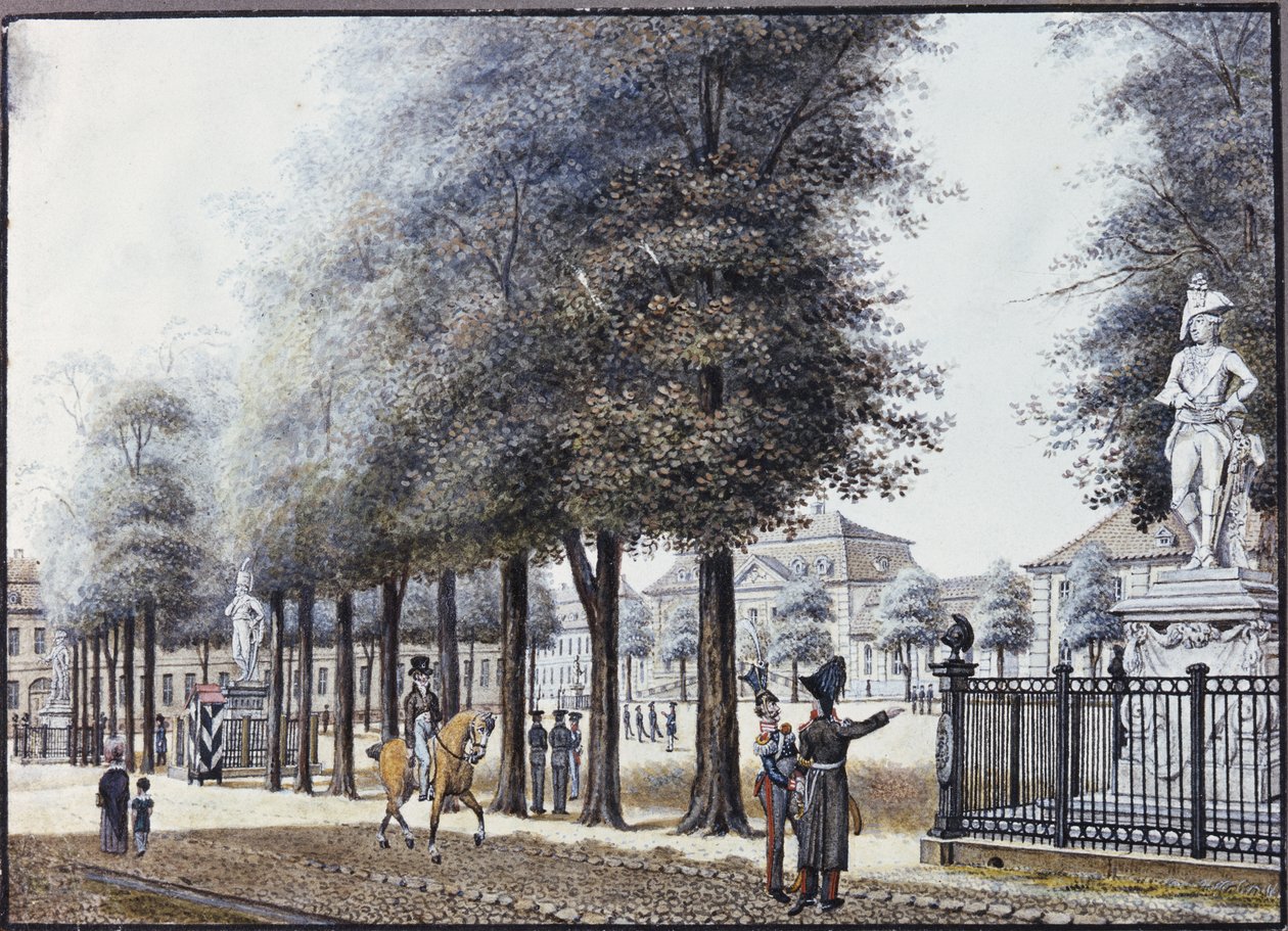 Wilhemsplatz, Berlin (kağıt üzerinde wc) by F.A. Calau