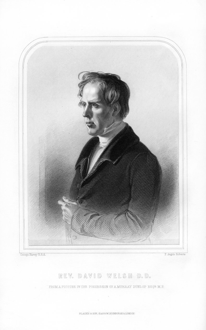 David Welsh, İskoç ilahi ve akademik, 1870. by FA Roberts