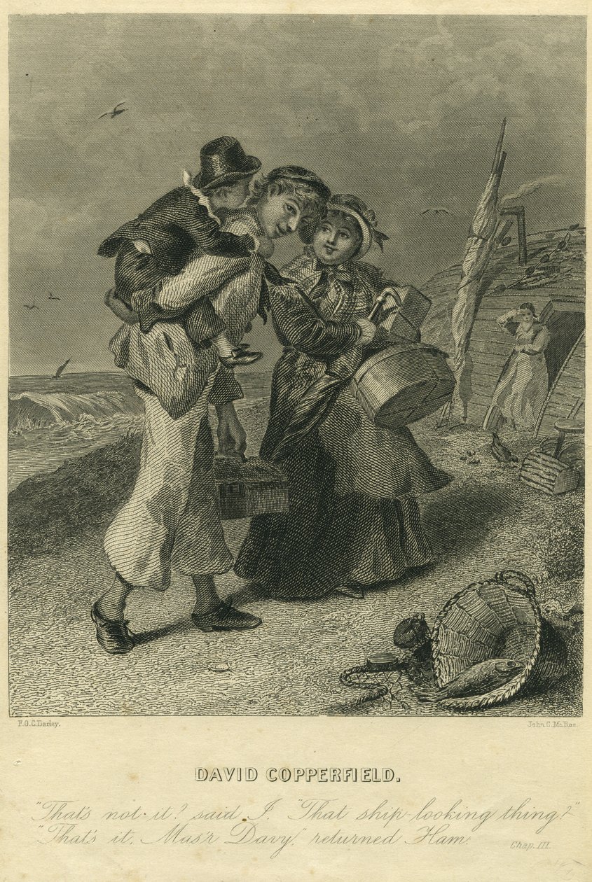 David Copperfield: Ham Peggotty ve David Copperfield by F.O.C. and McRae, C. John Darley