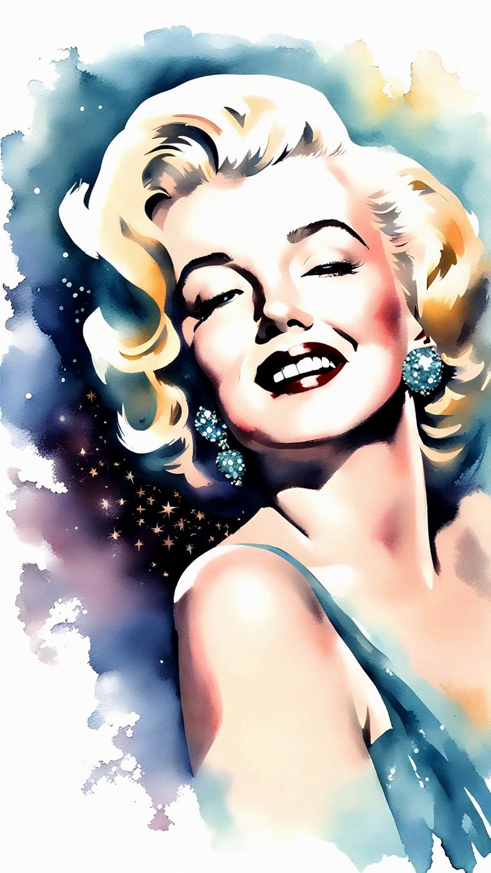 Güzel Marilyn Monroe portresi tuval üzerine tablo, oturma odası ve stüdyo Duvar dekoru, talep üzerine baskı by F. Abderrahim