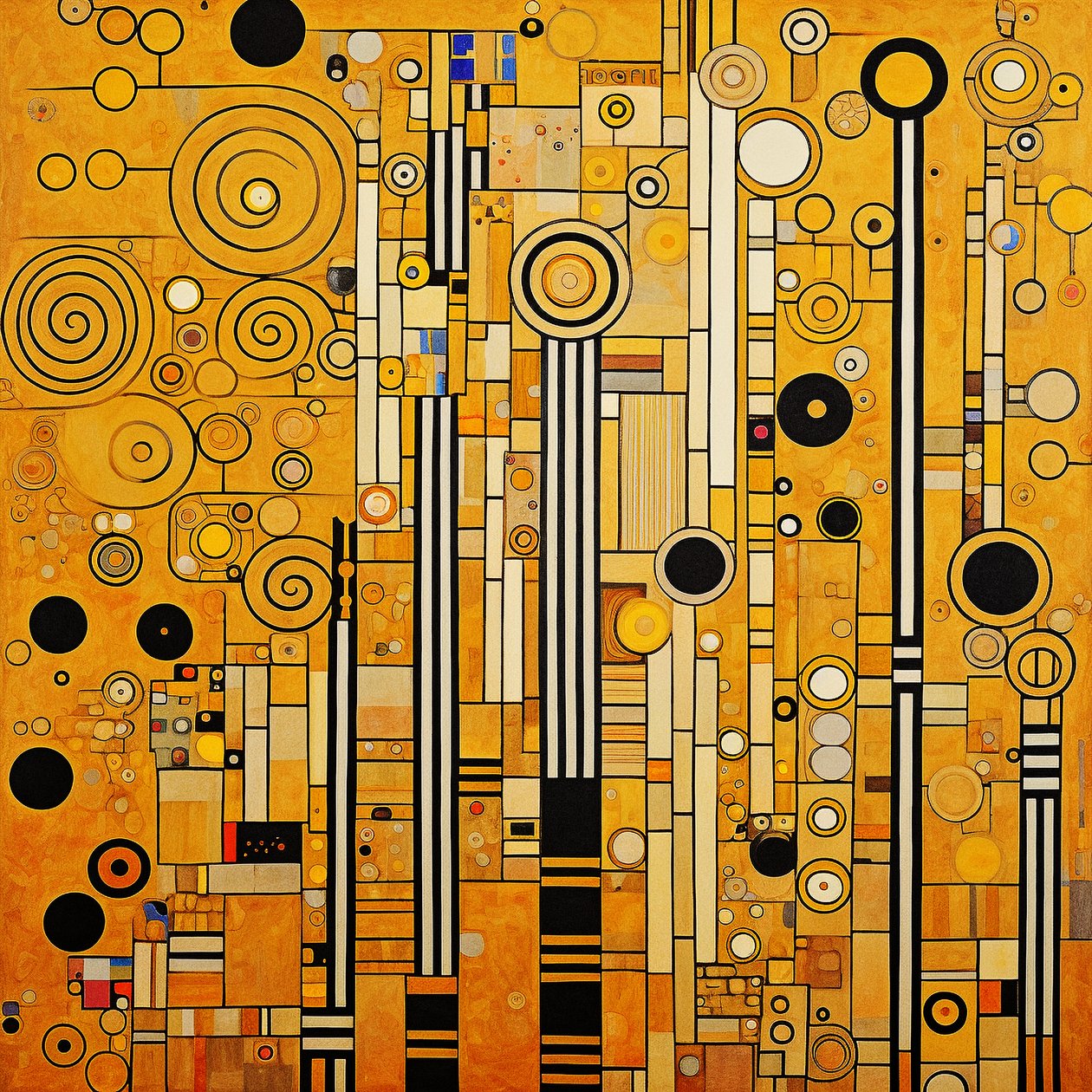 Minimalist klimt desenleri modern oda dekorasyonu, Duvar Sanatı | Kanvas Tablolar by F. Abderrahim