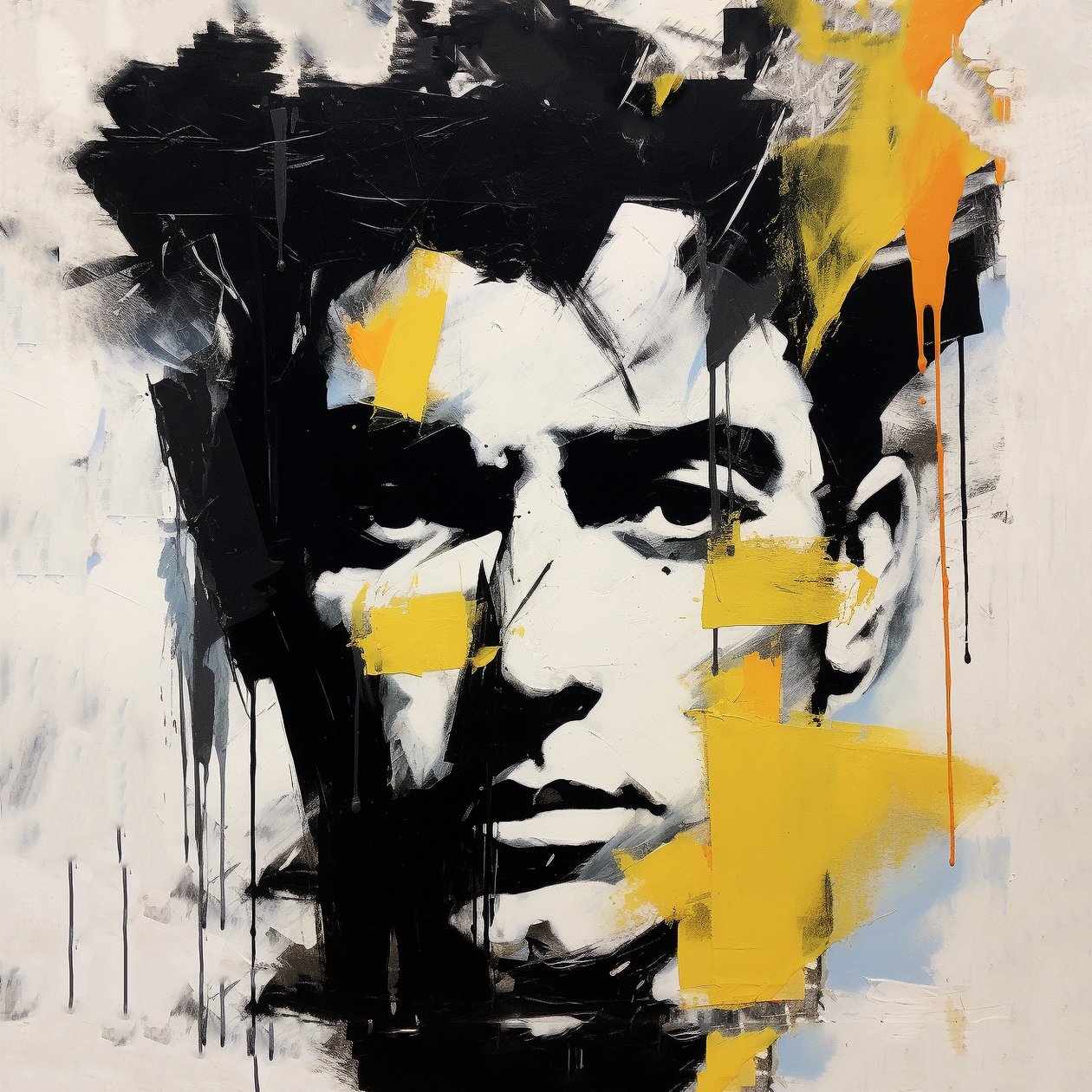 james dean portre yüzü, Picasso stili, poster baskı, talep üzerine poster baskısı by F. Abderrahim