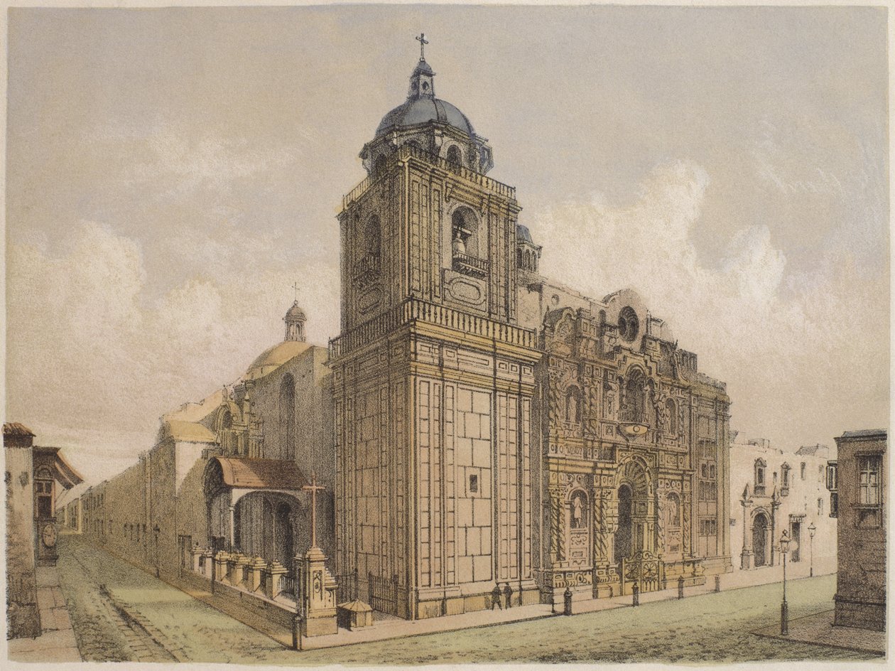 La Merced Kilisesi, Lima, Mariano, Felipe Paz Soldan (1821-86) levha XXV, 1863 tarafından 