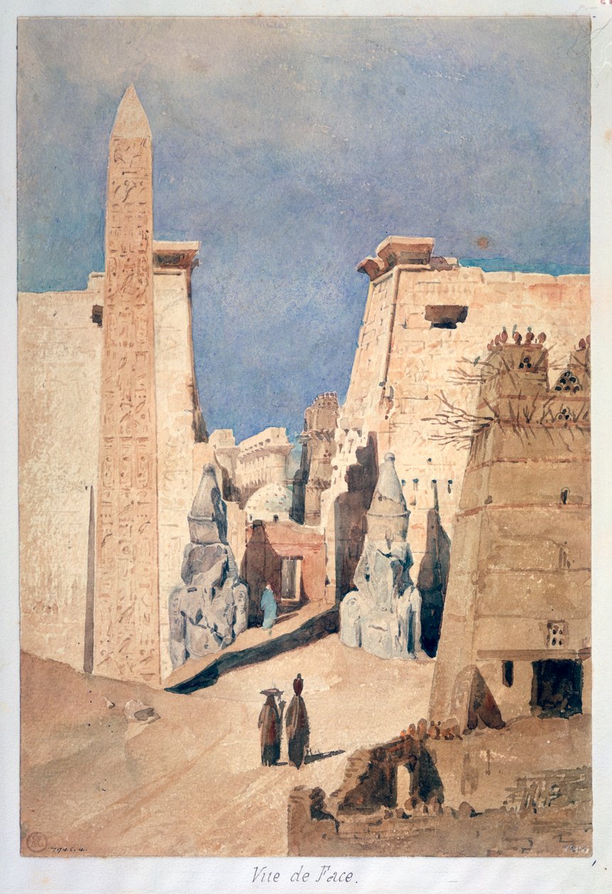 Louxor, önden, 19. yüzyıl by F. H. Naudin