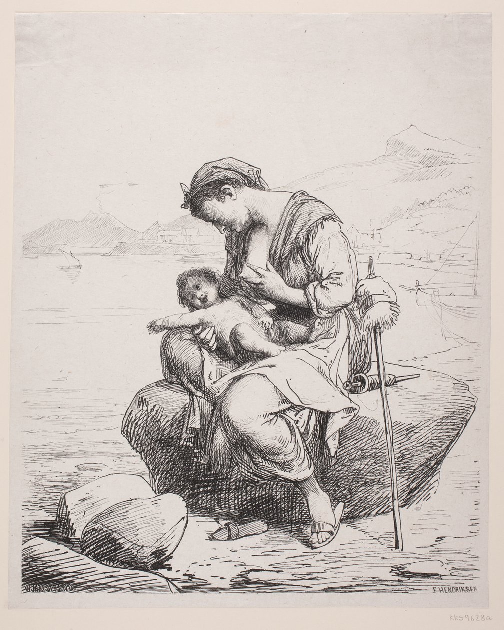 genç bir anne by F. Hendriksen