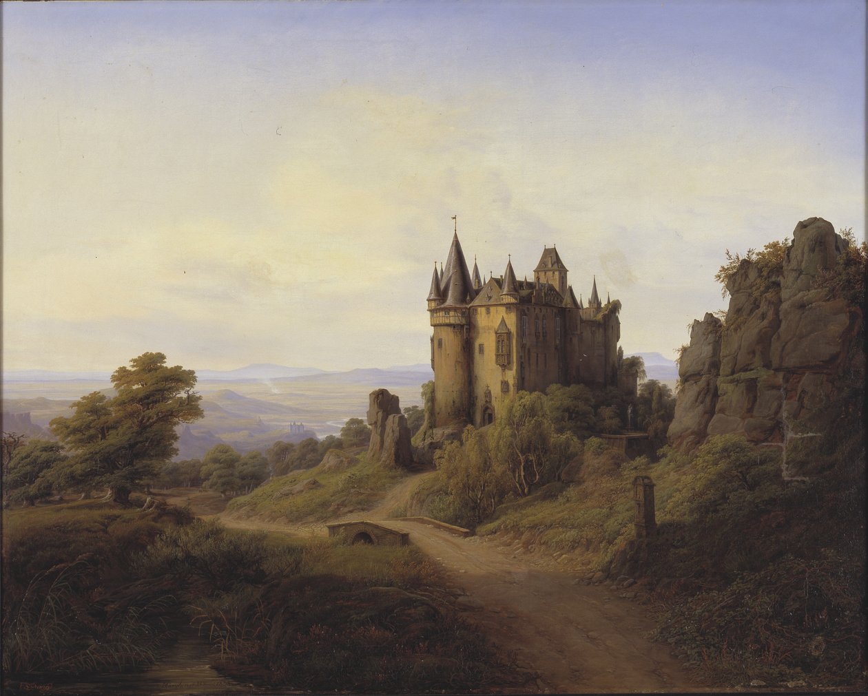 Eifel Nehri üzerindeki Büresheim Kalesi by F. Sødring