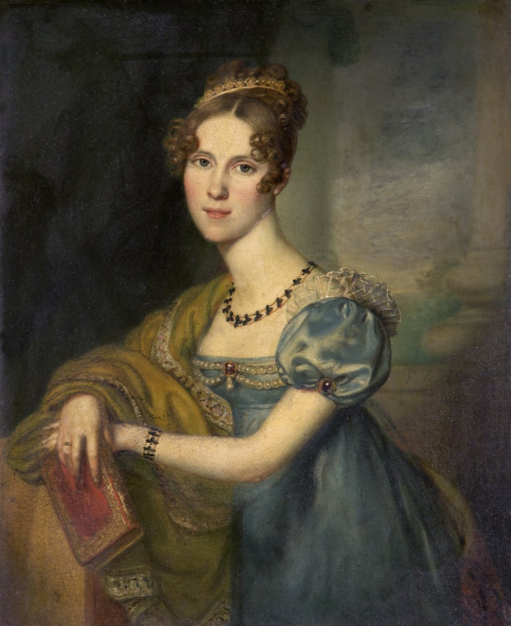 Henrietta Fane, Kontes de Salis (bakır üzerine yağ) by F. Van Donne