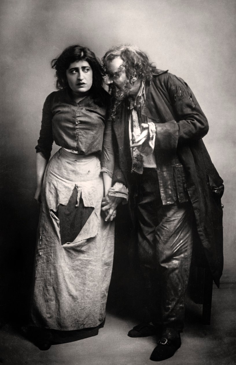 Constance Collier 1878-1955 ve Herbert Beerbohm Tree 1853-1917, İngiliz oyuncular, 1906. by F. W. Burford