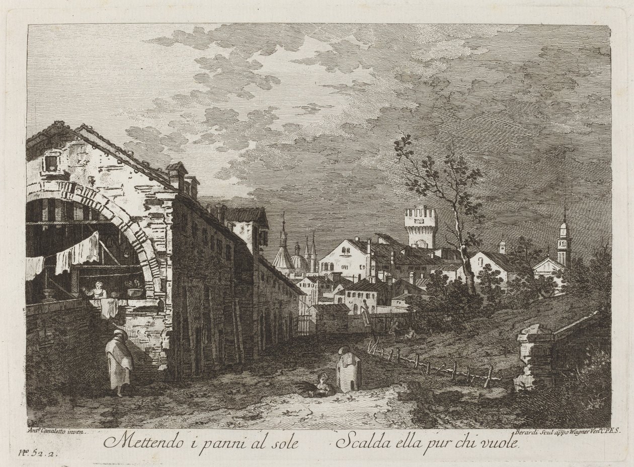 Giysileri koymak... by Fabio Berardi after Canaletto