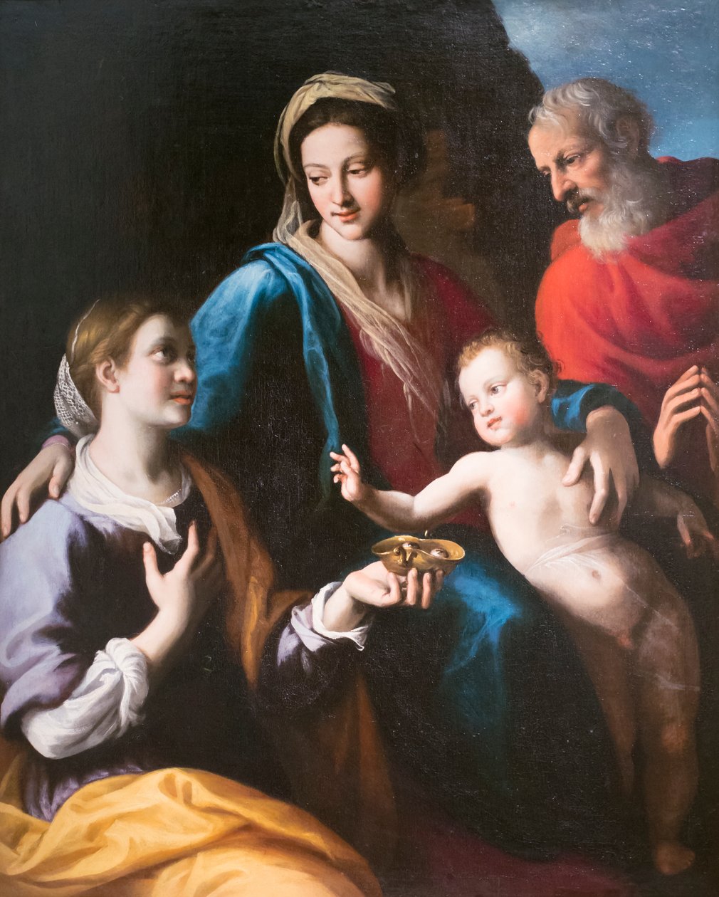 Çocuklu Madonna, Saint Joseph ve Saint Lucia by Fabrizio Santafede
