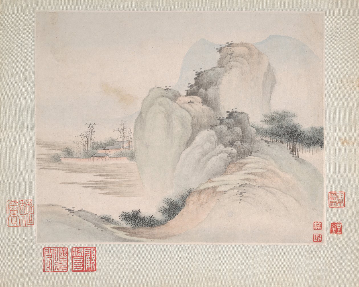 Yuweng için Boyanmış Manzaralar, 1673 tarihli. by Fan Qi
