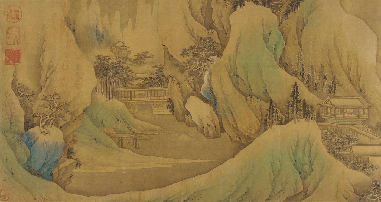 Karlı Eteklerde Şafakta Yolculuk, Qing hanedanı, 17. yüzyıl. by Fan Qi