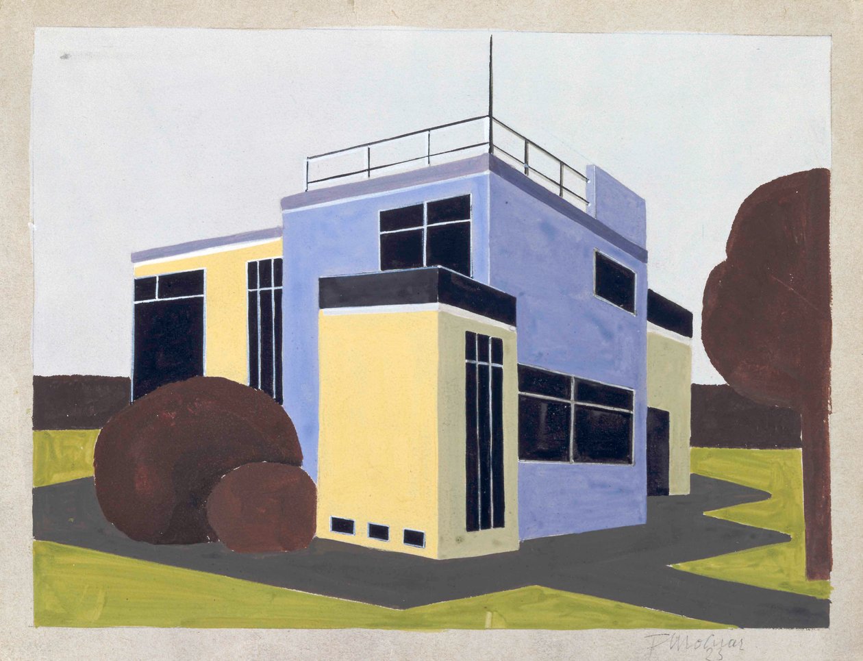 Müstakil Ev Tasarımı, 1923. by Farkas Molnar