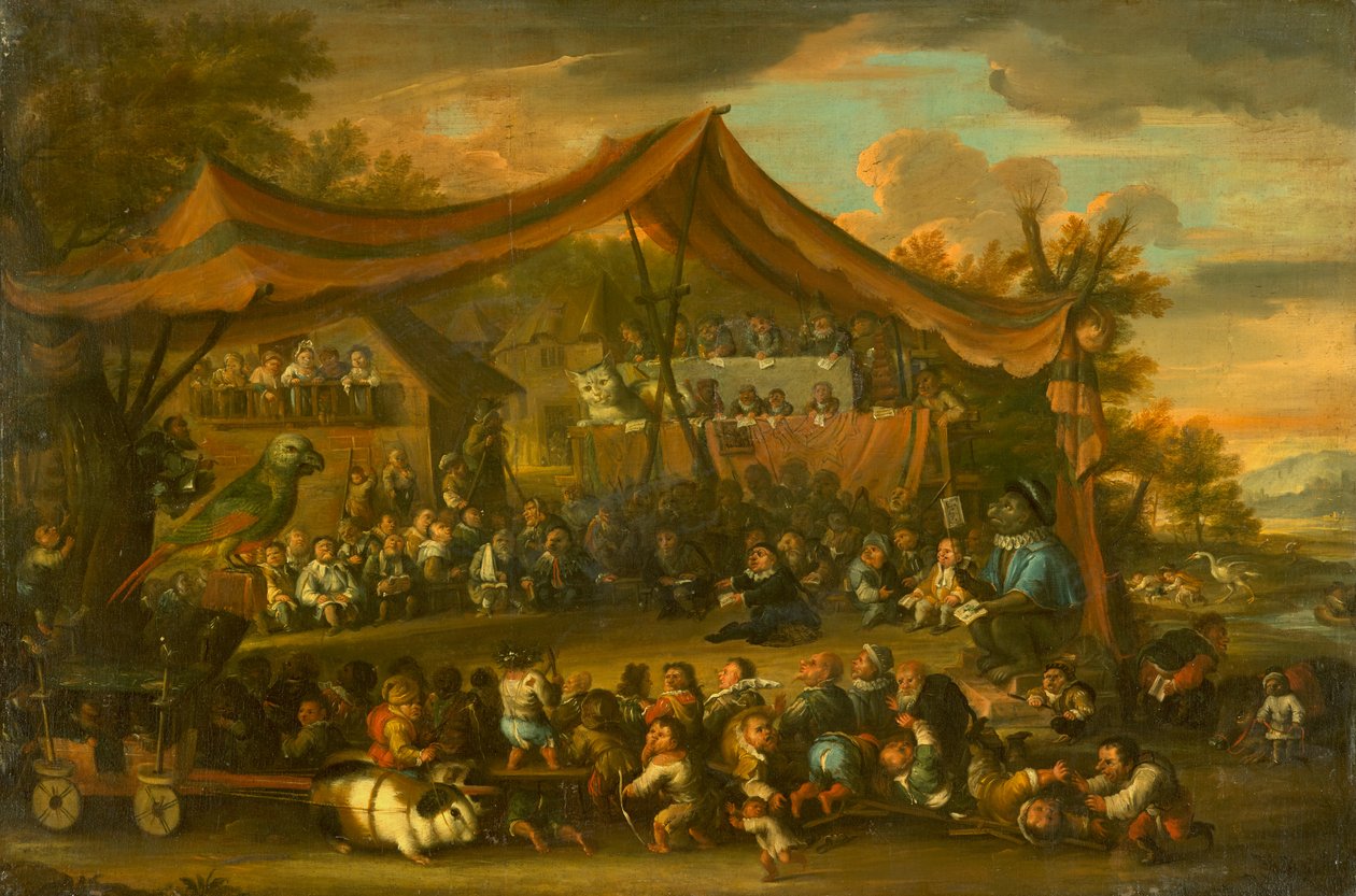 Hayvanlar ve Pigmeler Arasında Bir Hukuk Davası, Bilinmiyor by Faustino Bocchi or Boccasi
