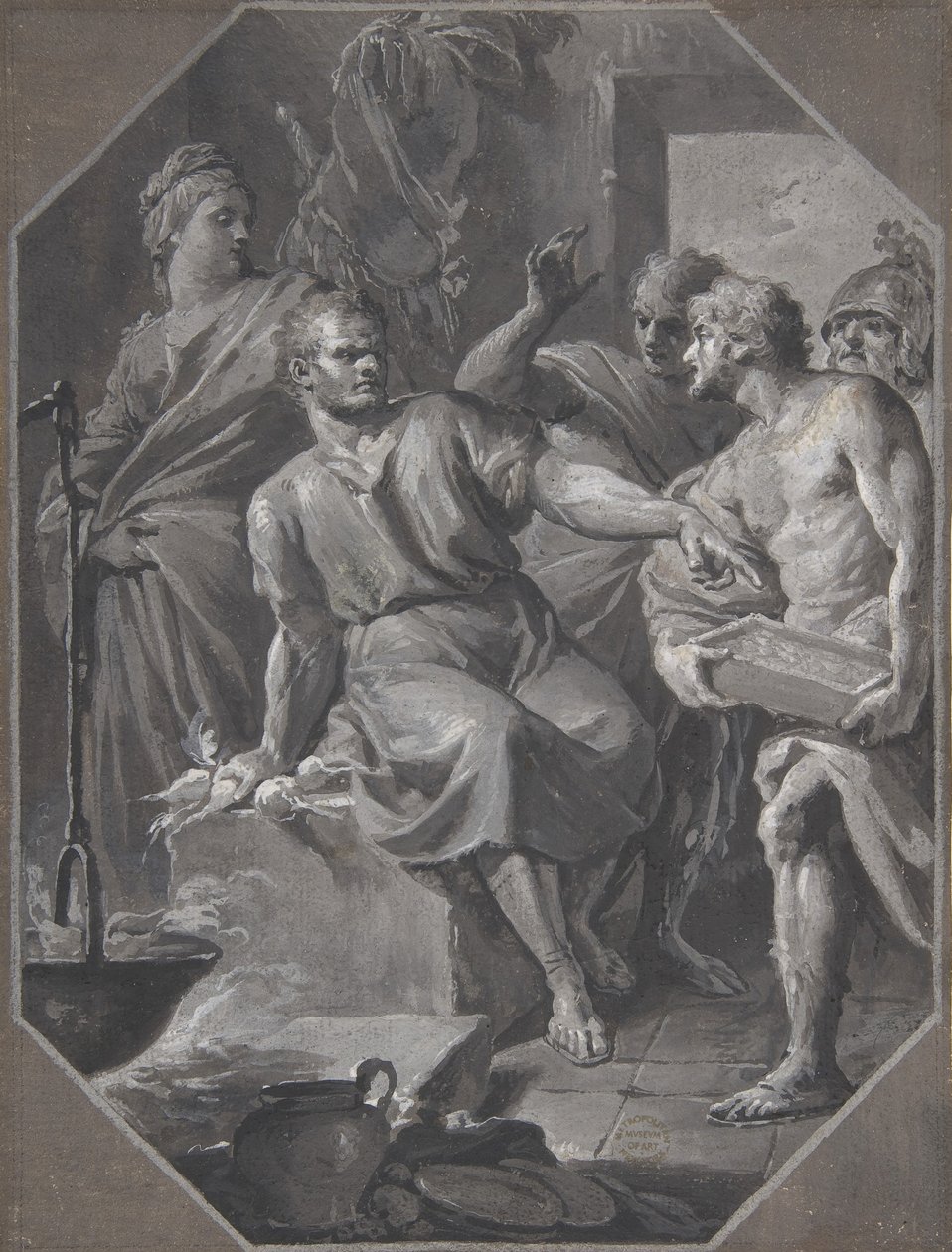 Samnit Elçilerinin Hediyelerini Reddeden Manius Curius Dentatus, 1732-92 by Fedele Fischetti