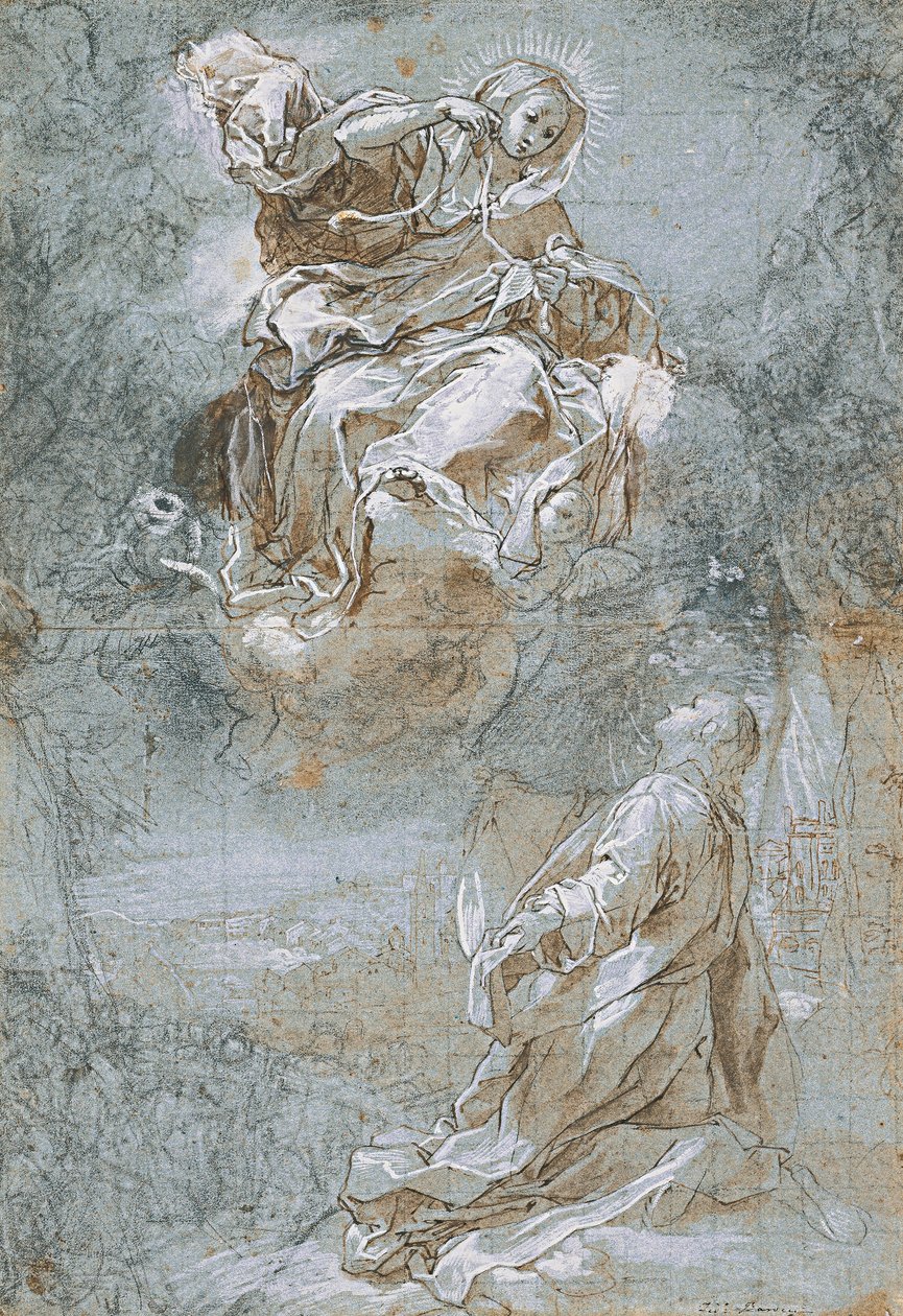 Kutsal Kuşağın Mucizesi (rekto), c. 1600-1610 by Federico Barocci