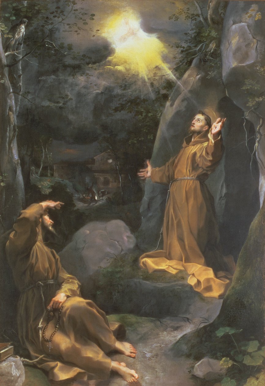 St. Francis stigmata alıyor by Federico Barocci