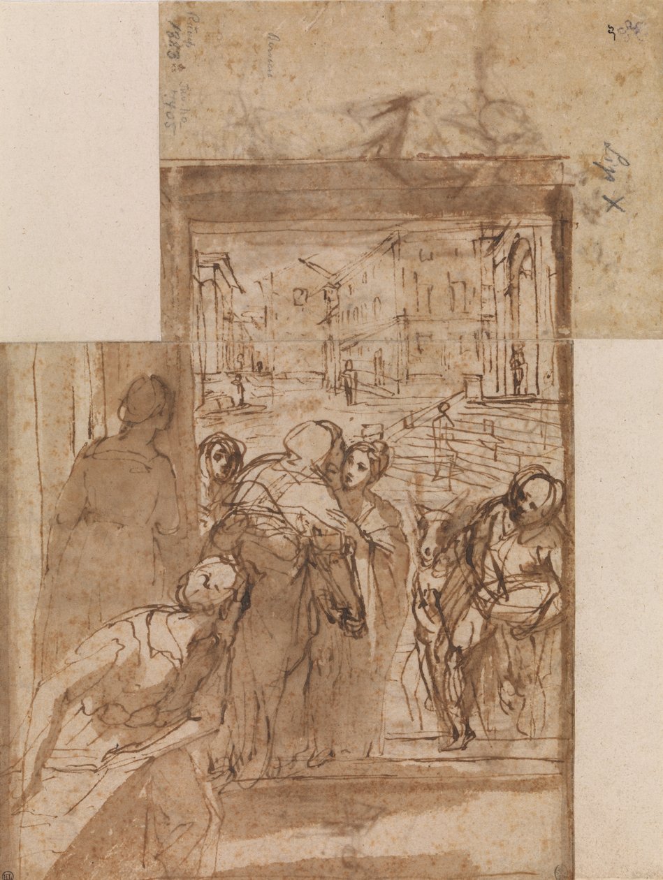 Ziyaret için kompozisyon çalışması by Federico Barocci