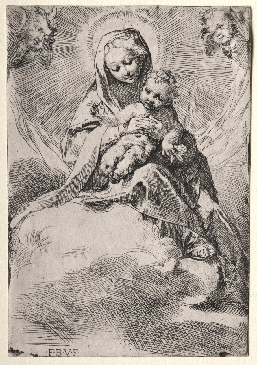Bulutlardaki Madonna by Federico Barocci