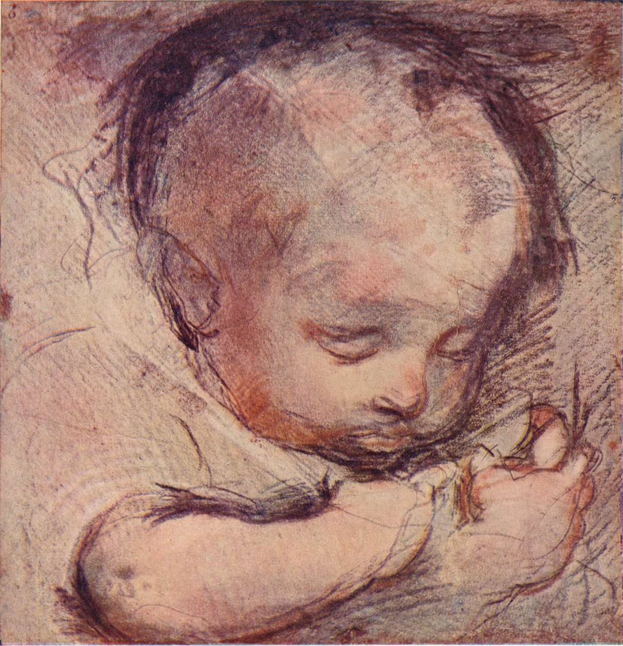 Uyuyan Bebek Çalışması, 16. yüzyıl, 1903 by Federico Barocci