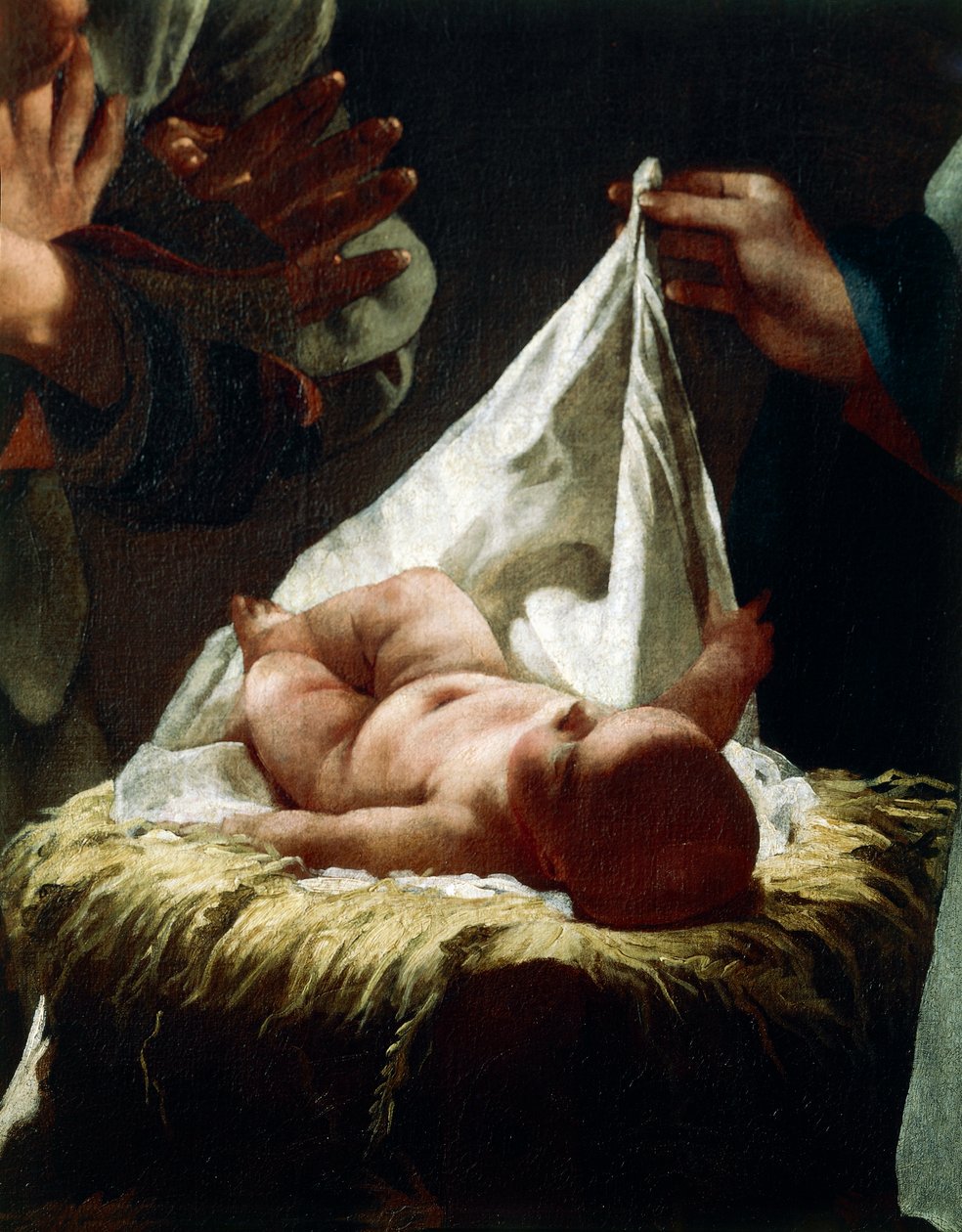 Çobanların hayranlığı Federico Bencovich (1677-1753), pano üzerine yağlı boya, 233x166 cm, detay by Federico Bencovich