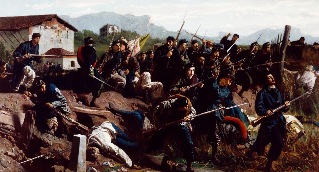 Varese Savaşı, 1862 dolayları (tuval üzerine yağlı boya) by Federico Faruffini