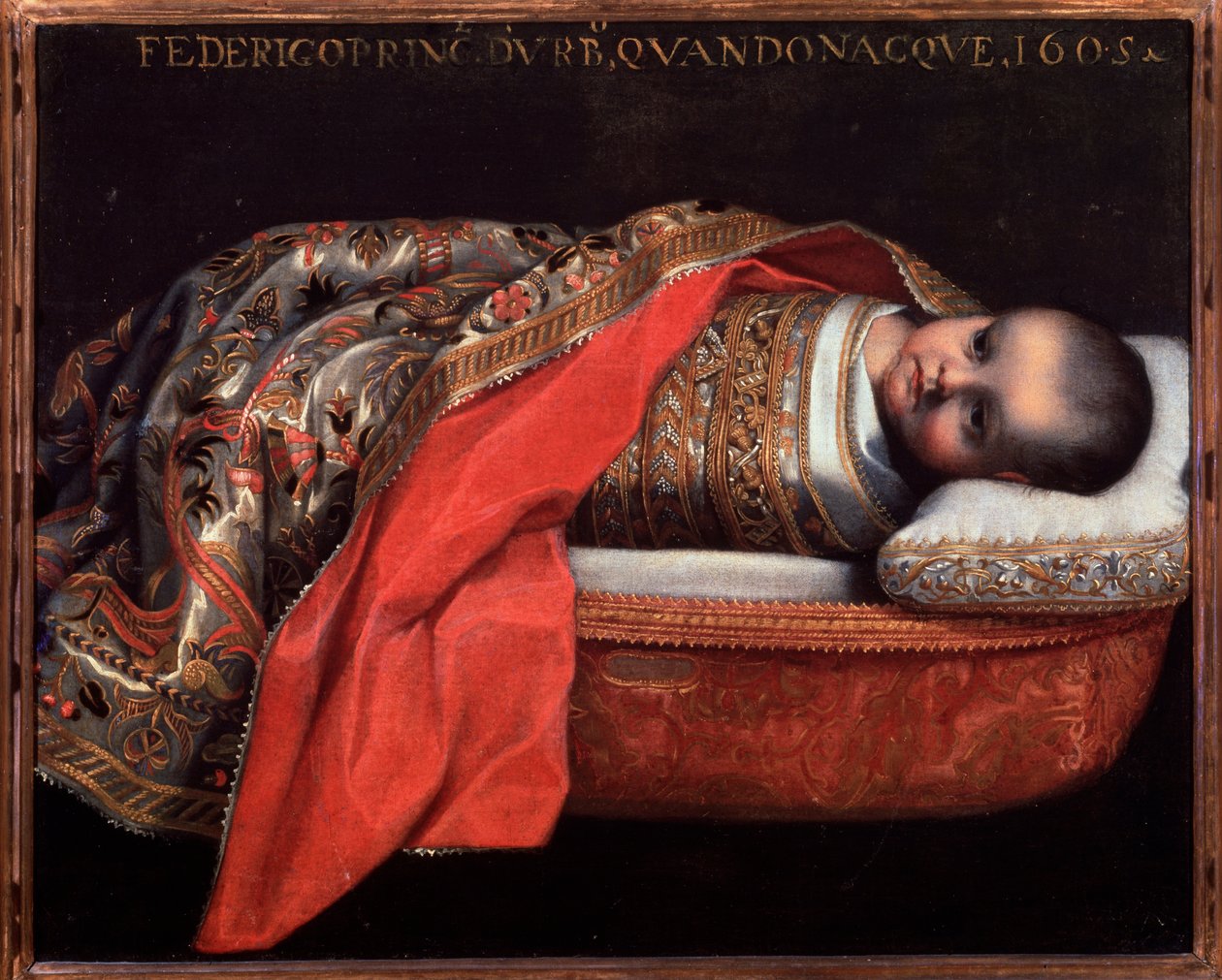 Federico Ubaldo della Rovere, Urbino Dükü (bebek) portresi - Resim by Federico Fiori Barocci or Baroccio