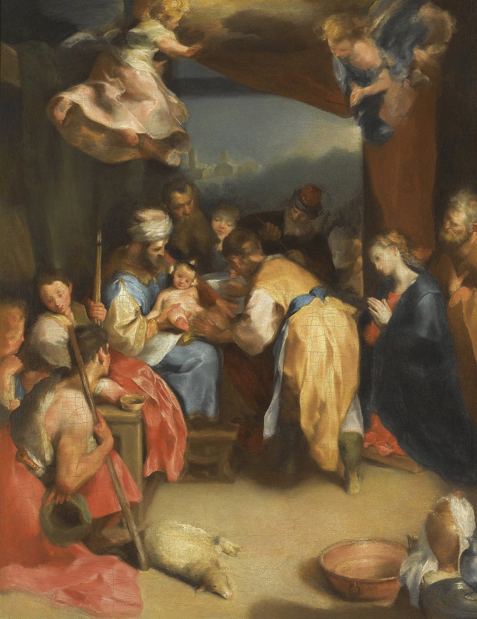 Christ par Barocci'nin sünneti, Federigo (1528-1612). Tuval üzerine yağlı boya, ebat : 81,8x63,7, , Özel Koleksiyon by Federico Fiori Barocci or Baroccio