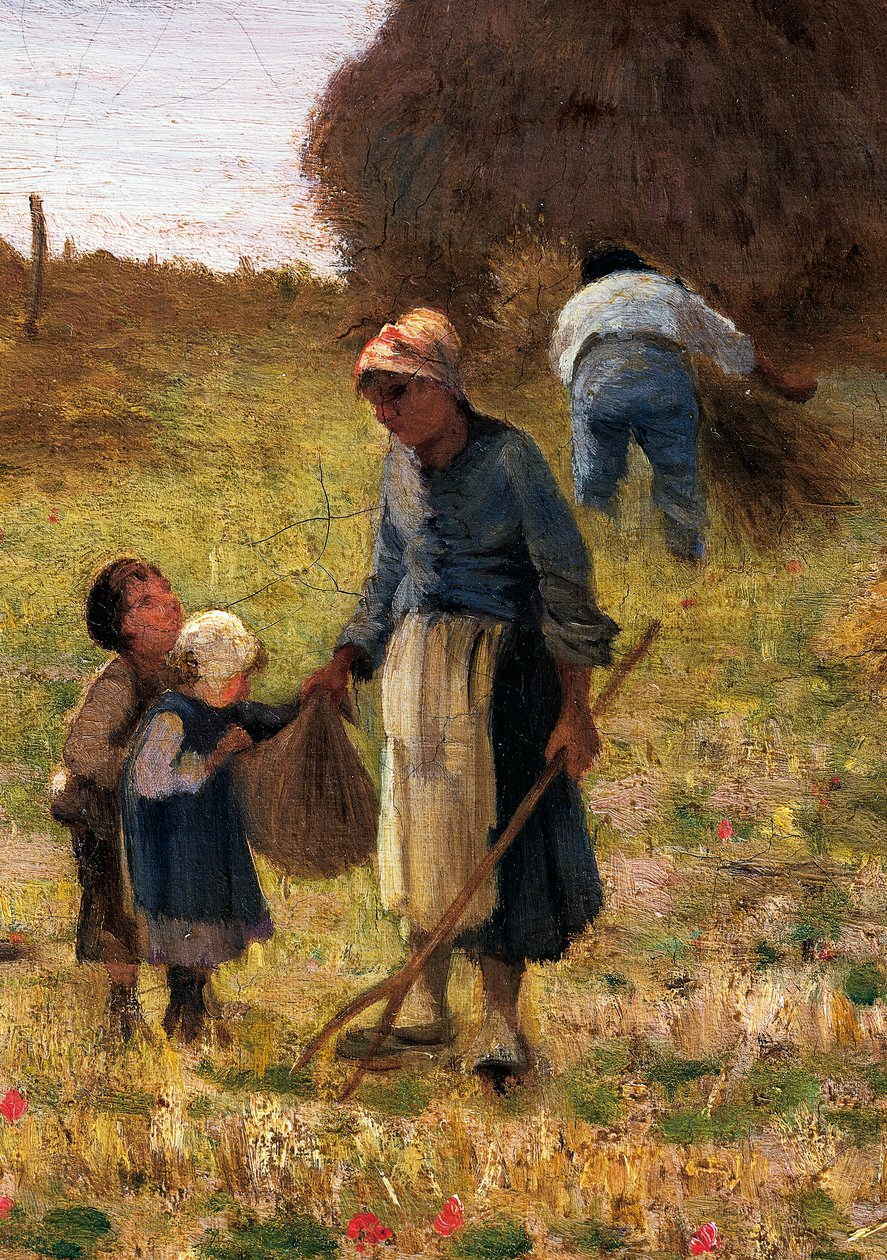 Hasat, Federico Rossano (1835-1912) tablosu, tuval üzerine yağlıboya, 65x80 cm, detay by Federico Rossano