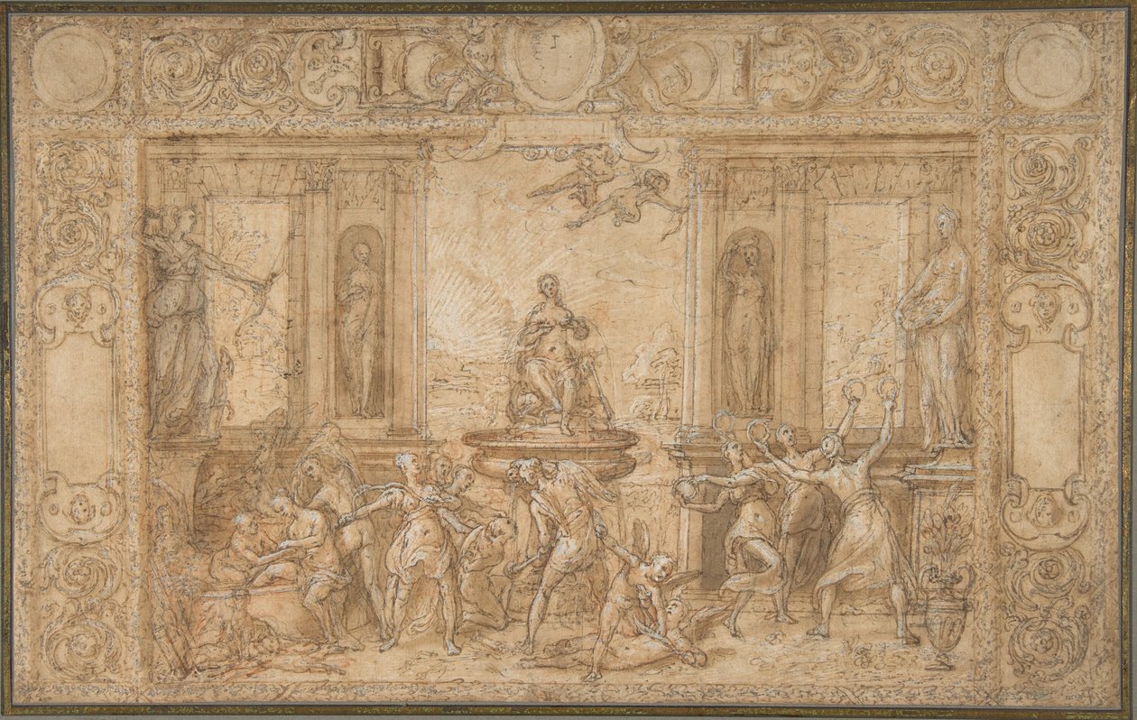 Bahar Alegorisi için Çalışma, 1579. by Federico Zuccaro