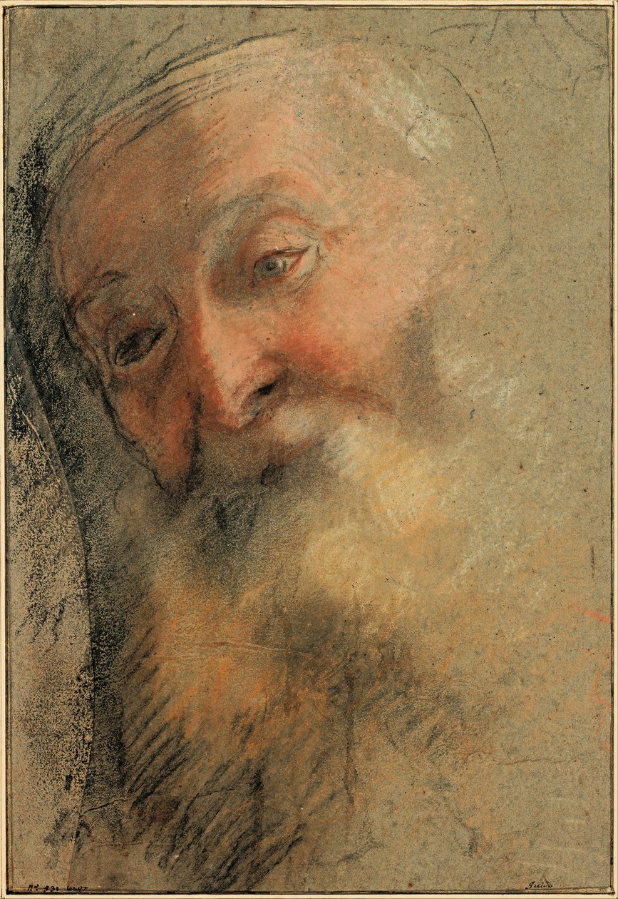 Yaşlı Sakallı Bir Adamın Başı, 1584-1586 by Federigo Barocci