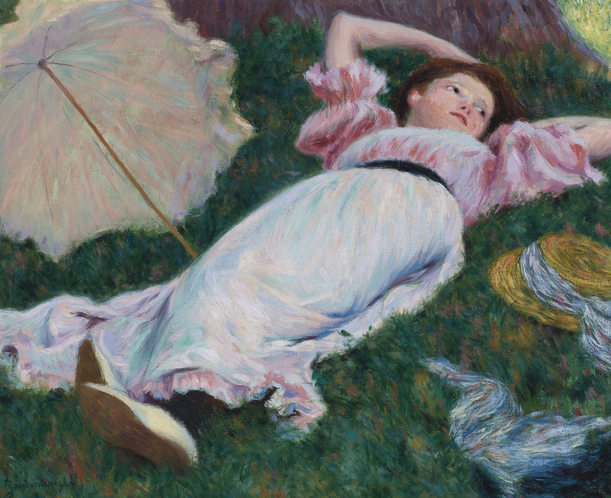İzlenimcilik: Zandomeneghi parlayan uzanmış kadın, Federico (1841-1917), c. 1890. Tuval üzerine yağlı boya, 50x60. Özel koleksiyon by Federigo Zandomeneghi