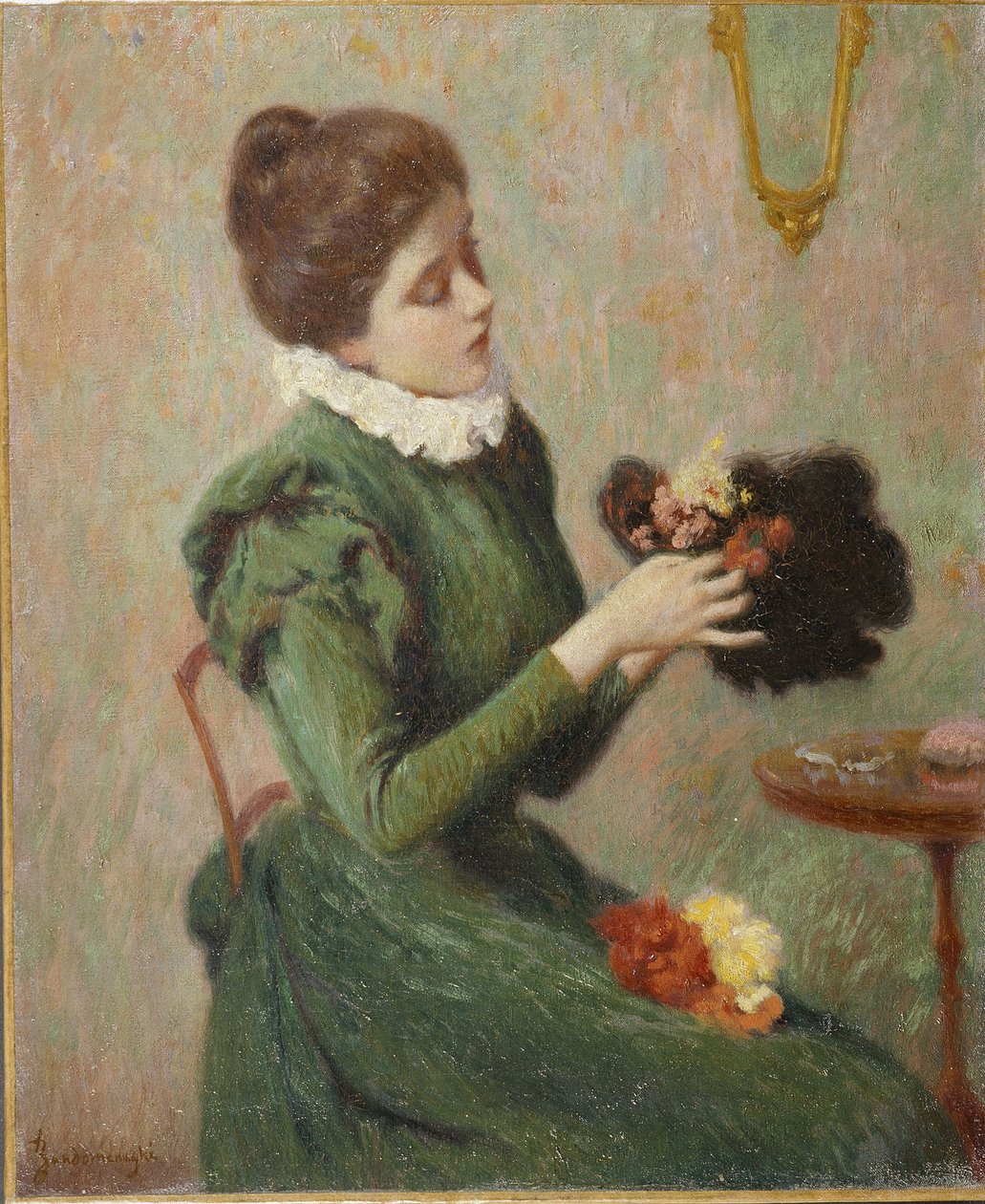Milliner (la modiste) par Zandomeneghi, Federico (1841-1917). Tuval üzerine yağlıboya by Federigo Zandomeneghi