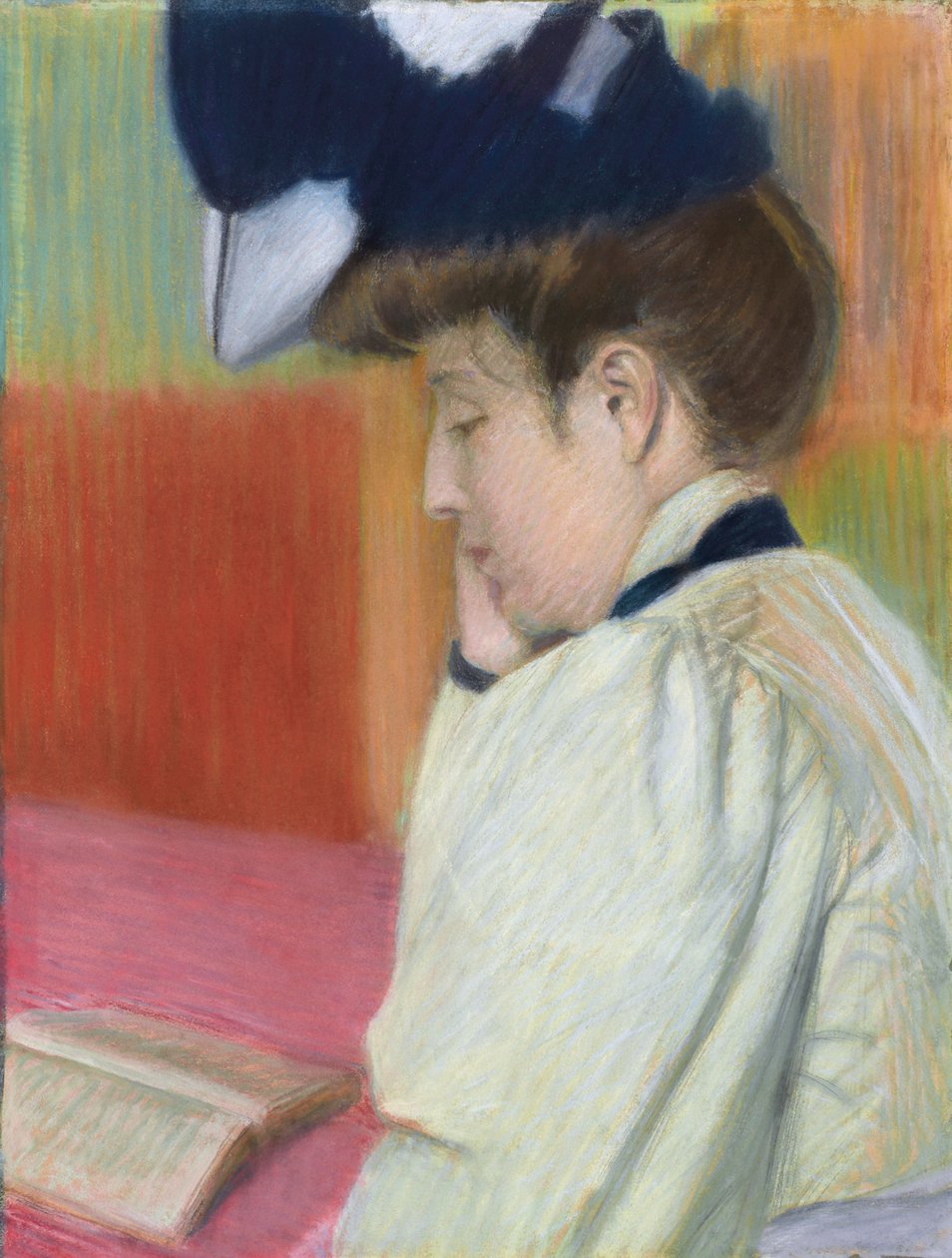 Kadın Okuma; Kadın Okuma, c. 1890 by Federigo Zandomeneghi