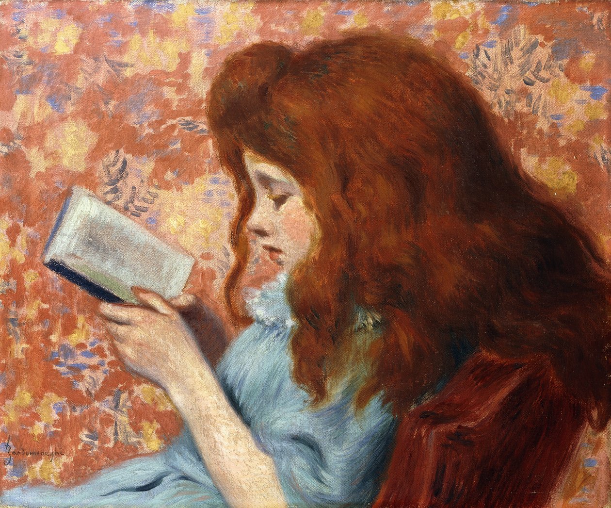 Genç Kız Okuma, by Federigo Zandomeneghi
