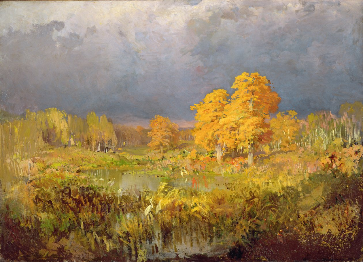 Sonbaharda Orman Bataklığı, 1872 dolayları by Fedor Aleksandrovich Vasiliev