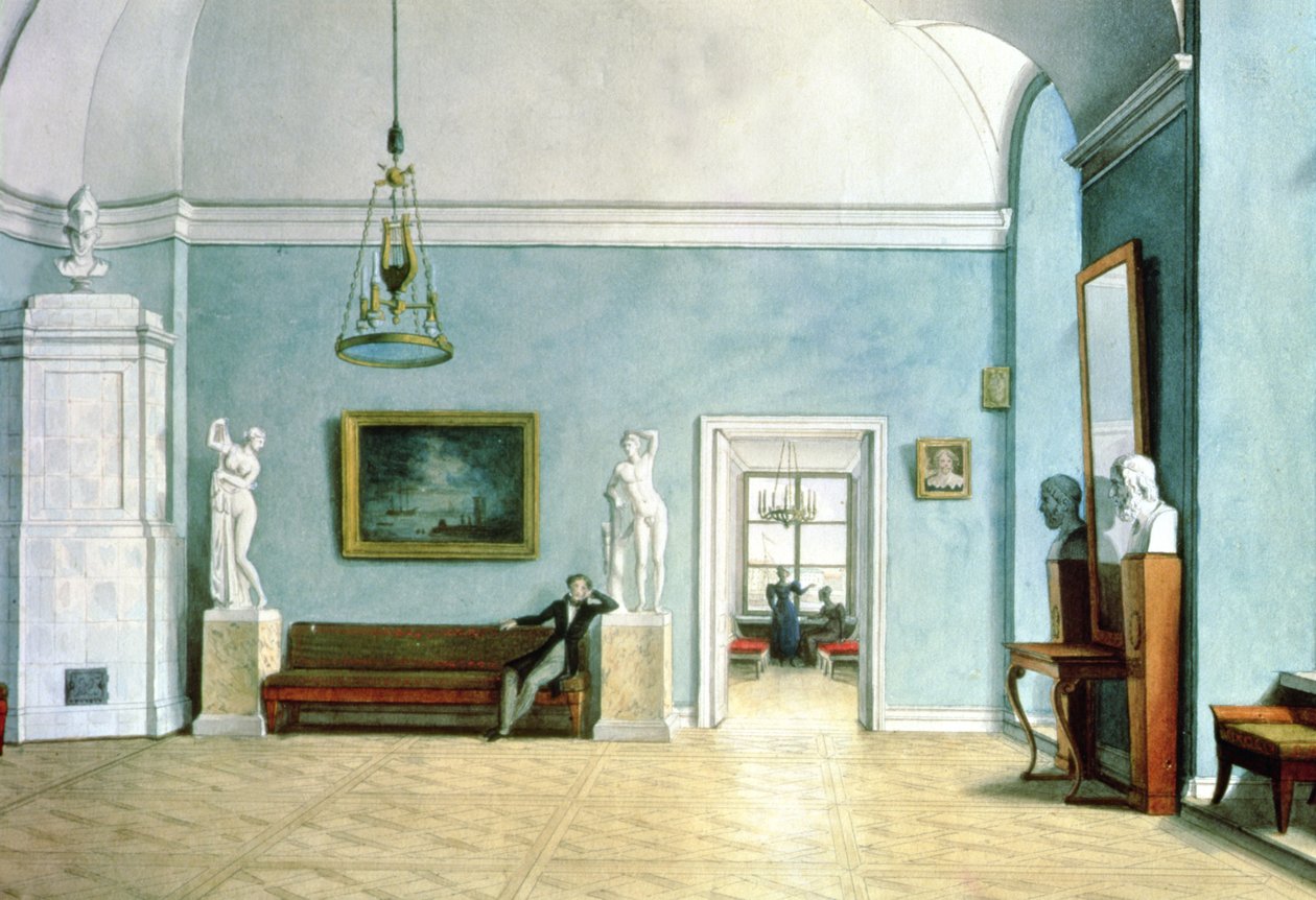 Neo-Klasik İç Mekan, c.1820 by Fedor Petrovich Tolstoy