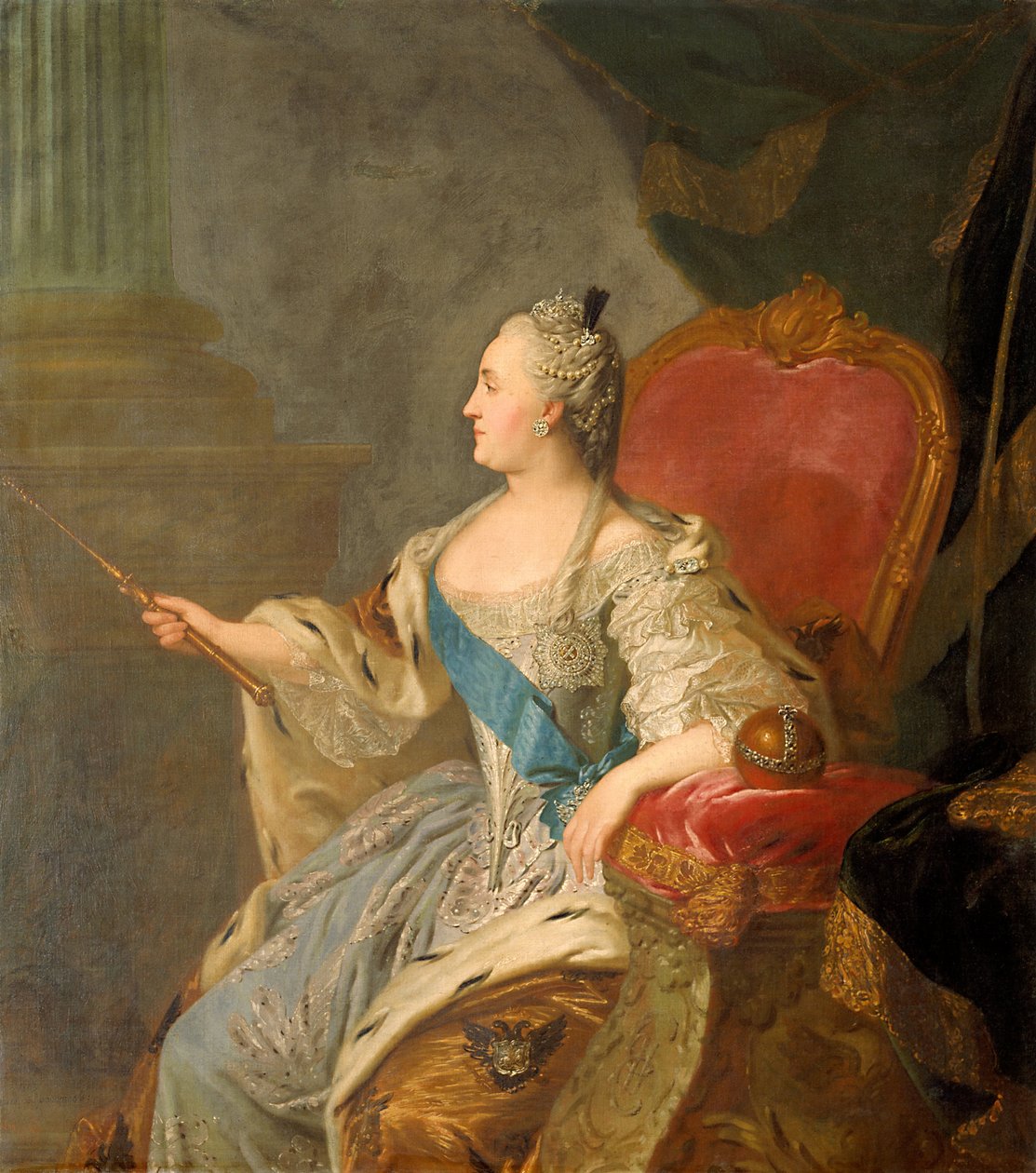 Büyük Katerina, 1763 by Fedor Stepanovich Rokotov