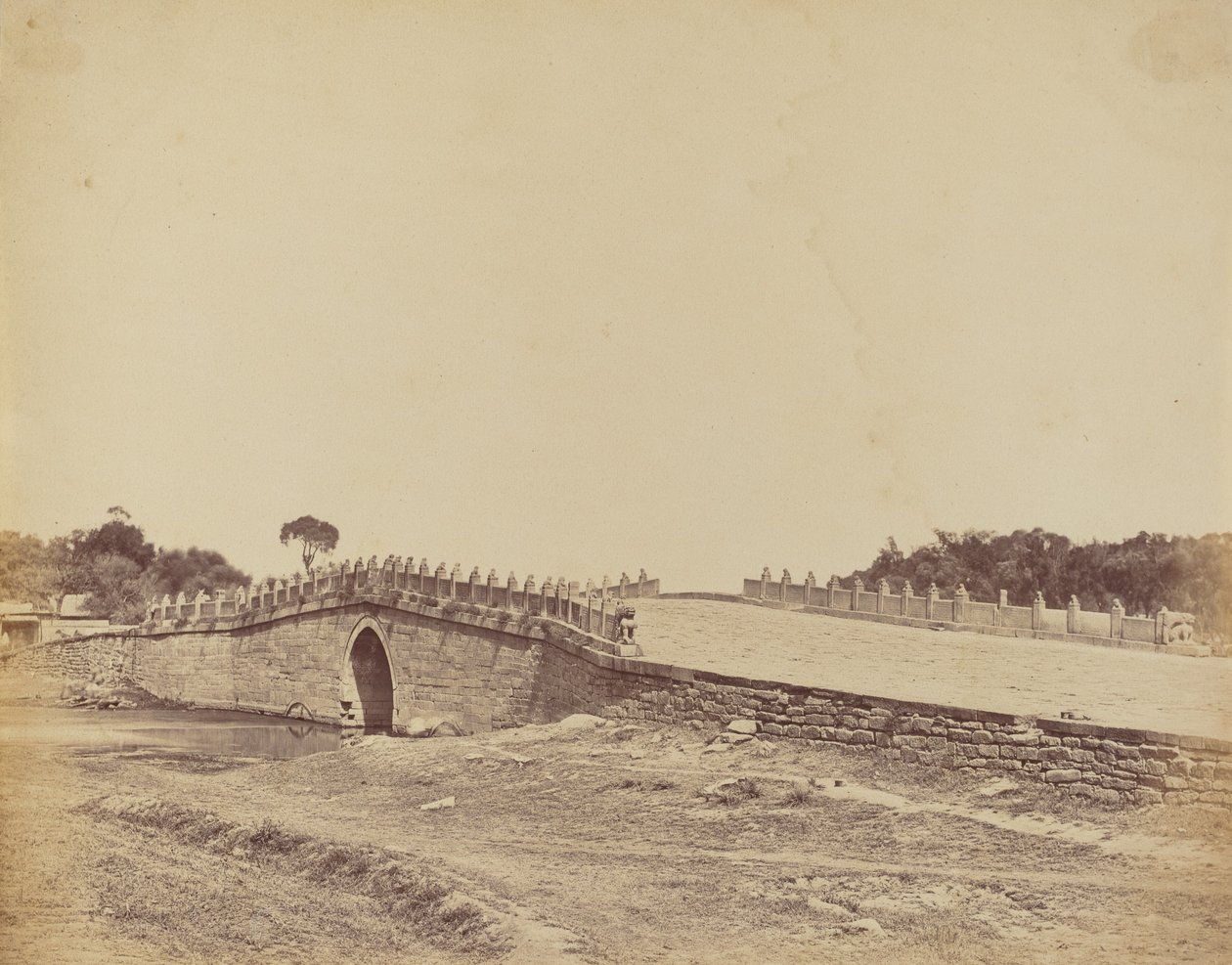 Pekin Yakınlarındaki Palichian Köprüsü, Çin İmparatorluk Birlikleri ile Savaş Sahnesi, 21 Eylül 1860 by Felice Beato