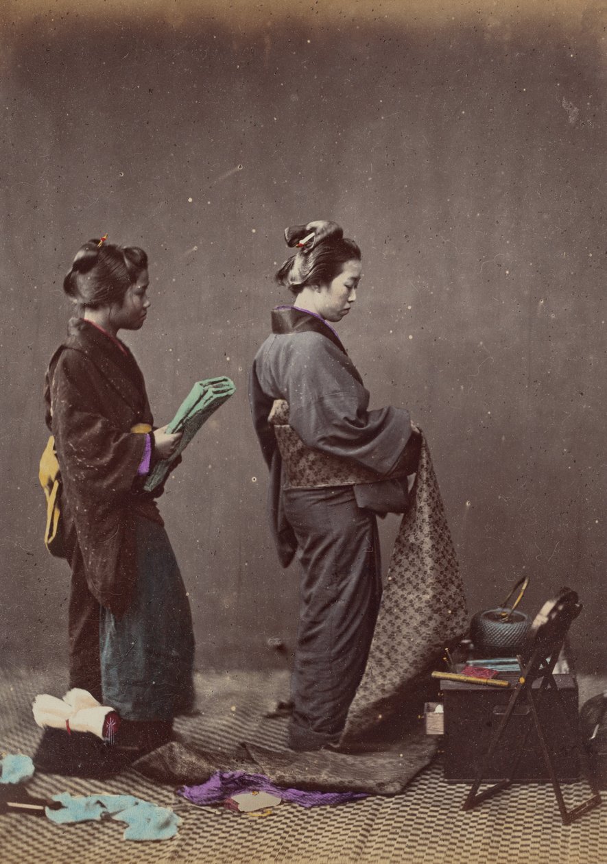 Obi veya Kuşağı Takma by Felice Beato