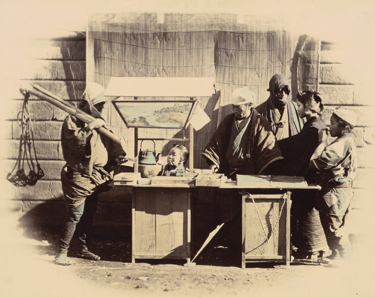 Sokak İkram Tezgahları, c. 1865. by Felice Beato
