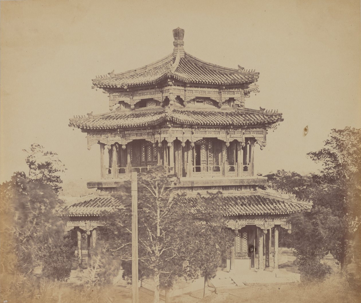 Büyük İmparatorluk Sarayı Yuen Min Yuen, Pekin, Yakılmadan Önce, 18 Ekim 1860 by Felice Beato