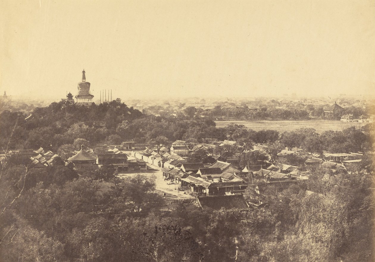 Bahçelerin ve Budist Tapınağının Görünümü, Pekin, Ekim 1860 by Felice Beato
