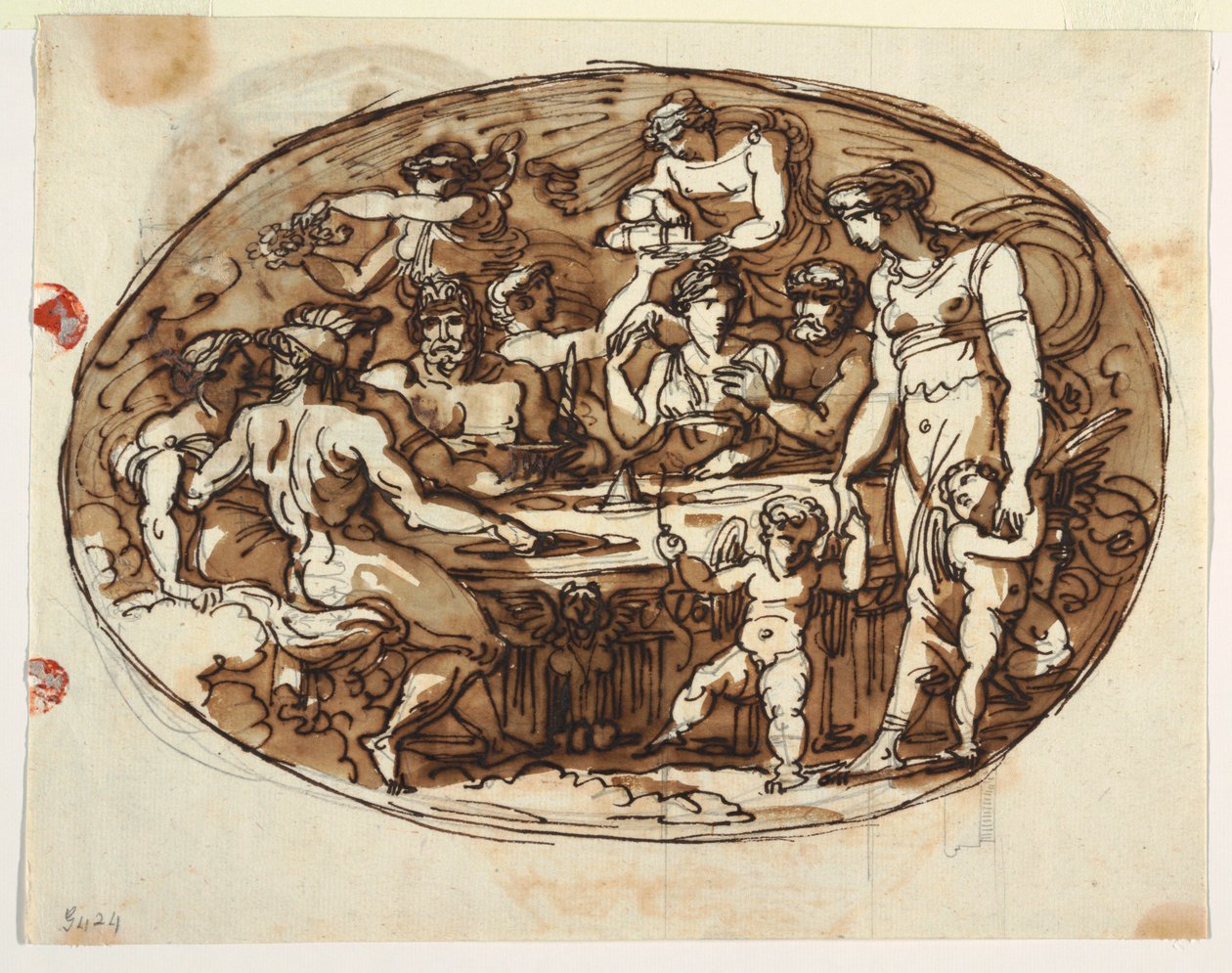 Tanrıların Ziyafeti, Yemek Odası varyantı, Palazzo Guarini, Forli by Felice Giani
