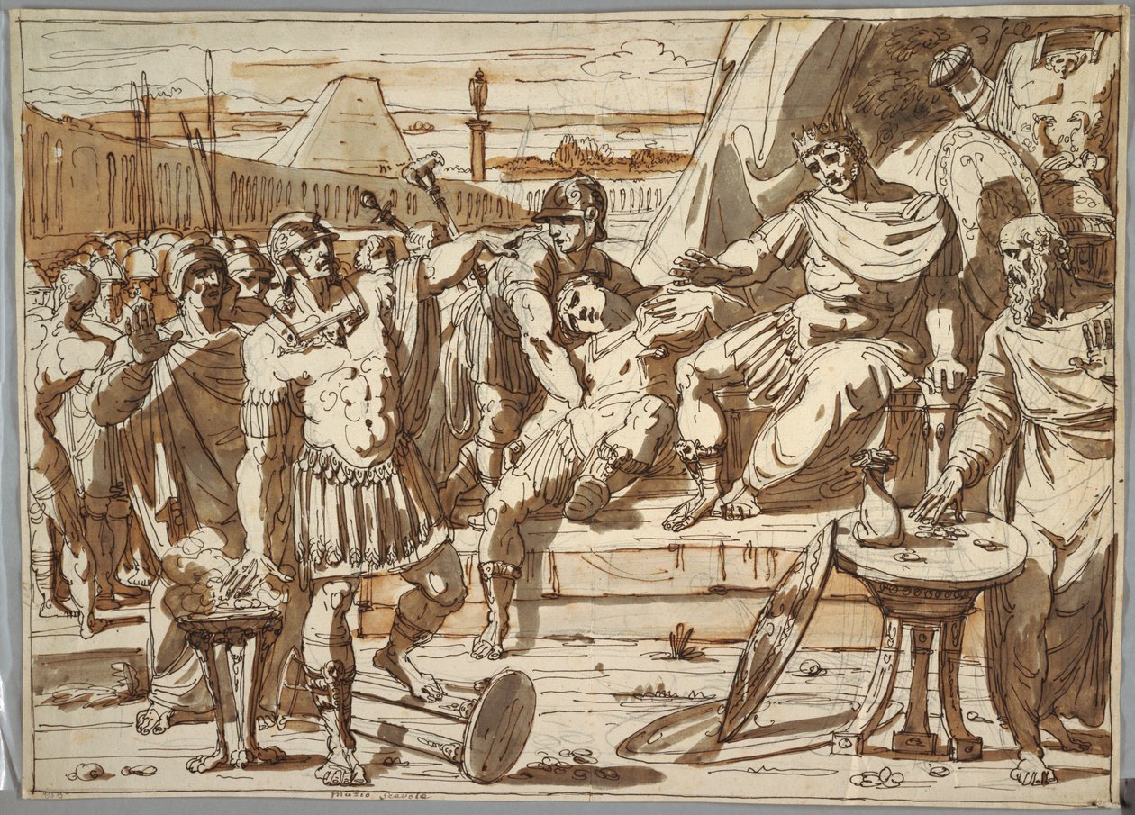 Caius Mucius Scaevola ve Porsena by Felice Giani