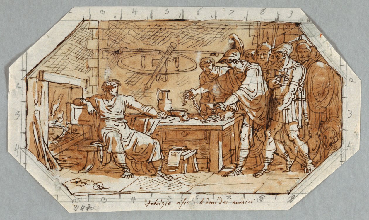 Fabrizio, Düşmanlarının Hediyelerini Reddetti by Felice Giani