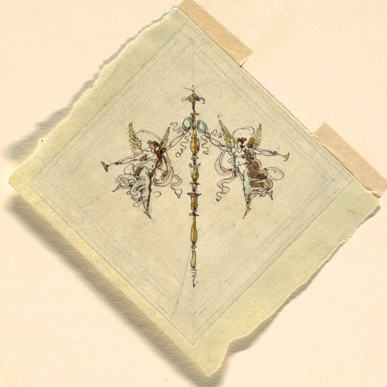 Trompetle Şöhret, Resepsiyon Salonu, Palazzo Quirinale, Roma by Felice Giani