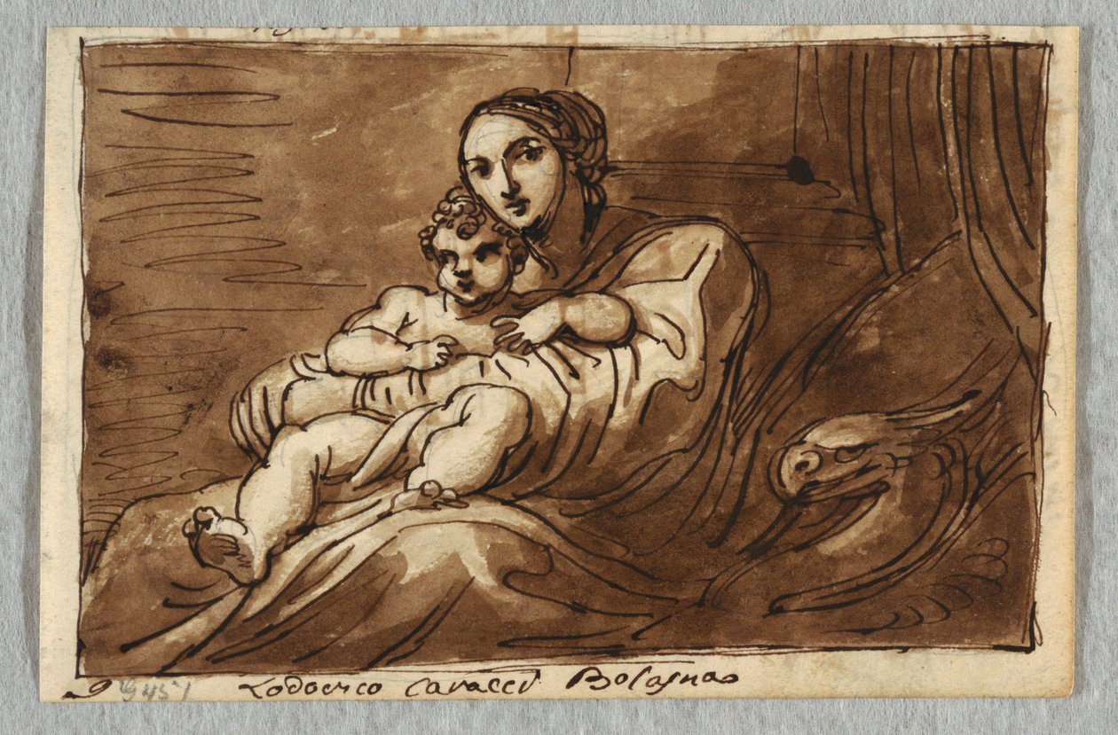 Madonna ve Çocuk, Lodovico Carracci'den Sonra Çalışma by Felice Giani