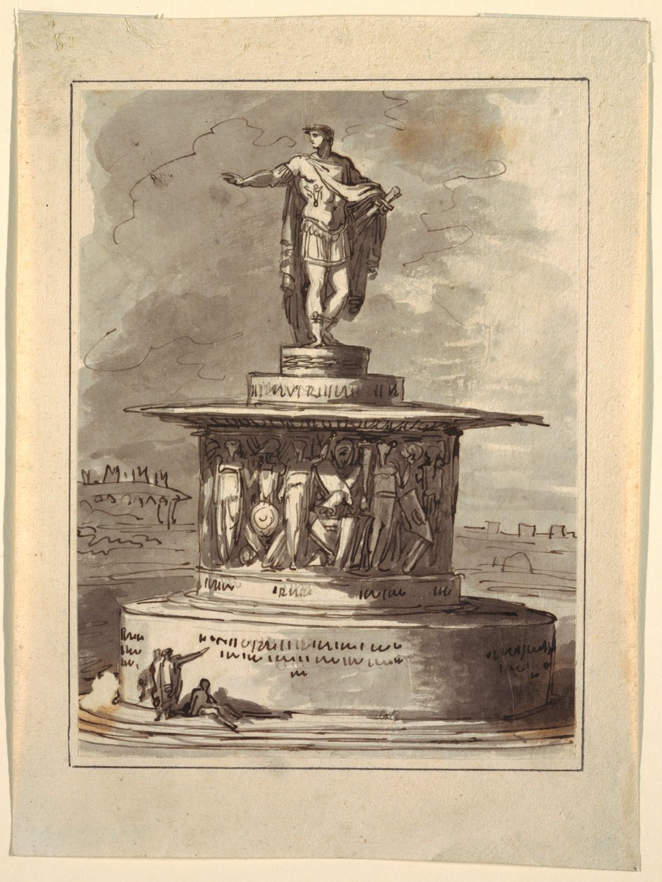 Foro Bonaparte için bir anıt projesi, Milano, 1800 by Felice Giani