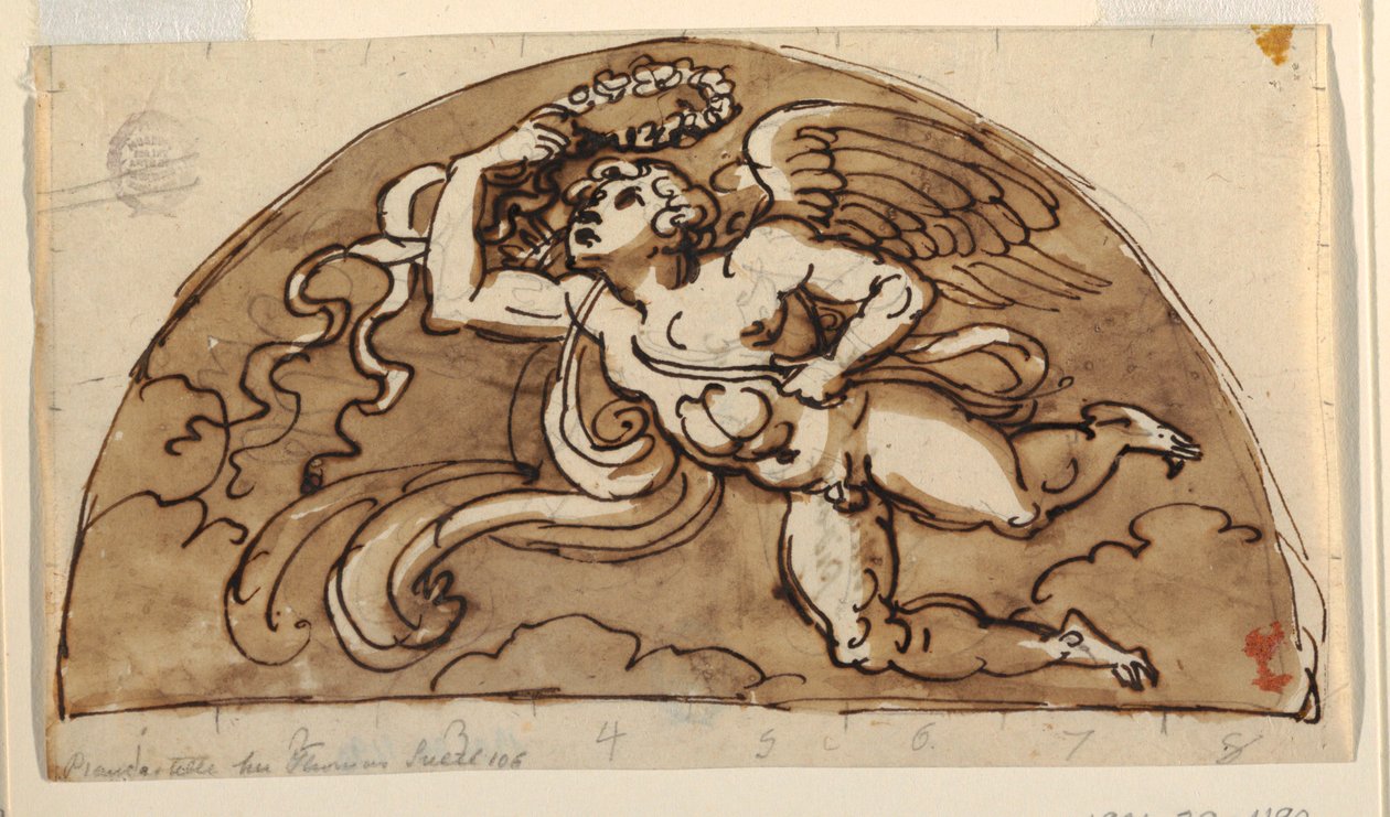 Bahar, Tavan için Lunette, Sekizgen Oda, Palazzo Milzetti, Faenza by Felice Giani